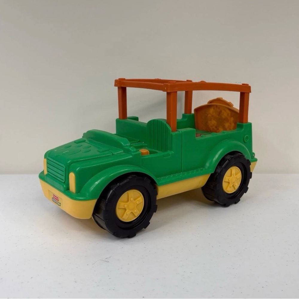Fisher Price Little People Animal Sounds Safari Truck Green Zoo Vehicle 2011